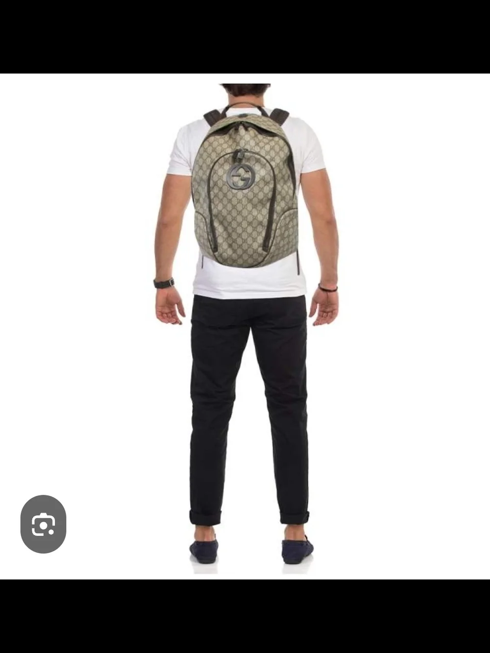 Gucci Beige/Brown GG Supreme Canvas Interlocking G Backpack